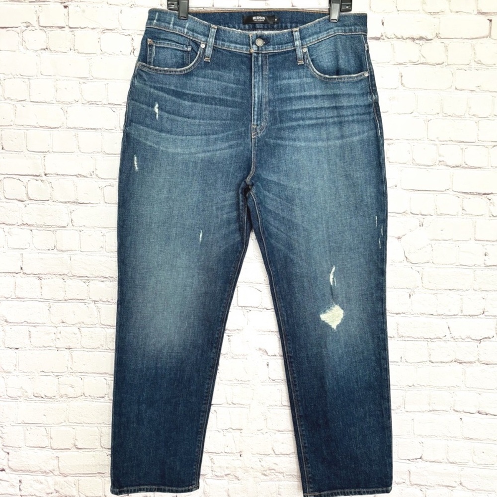 HUDSON JEANS Jessi Boyfriend High Rise Straight Leg Cropped Relaxed Jean—EUC—31